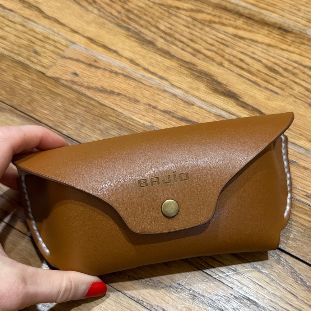 Bajio Brown Leather Sunglasses Case